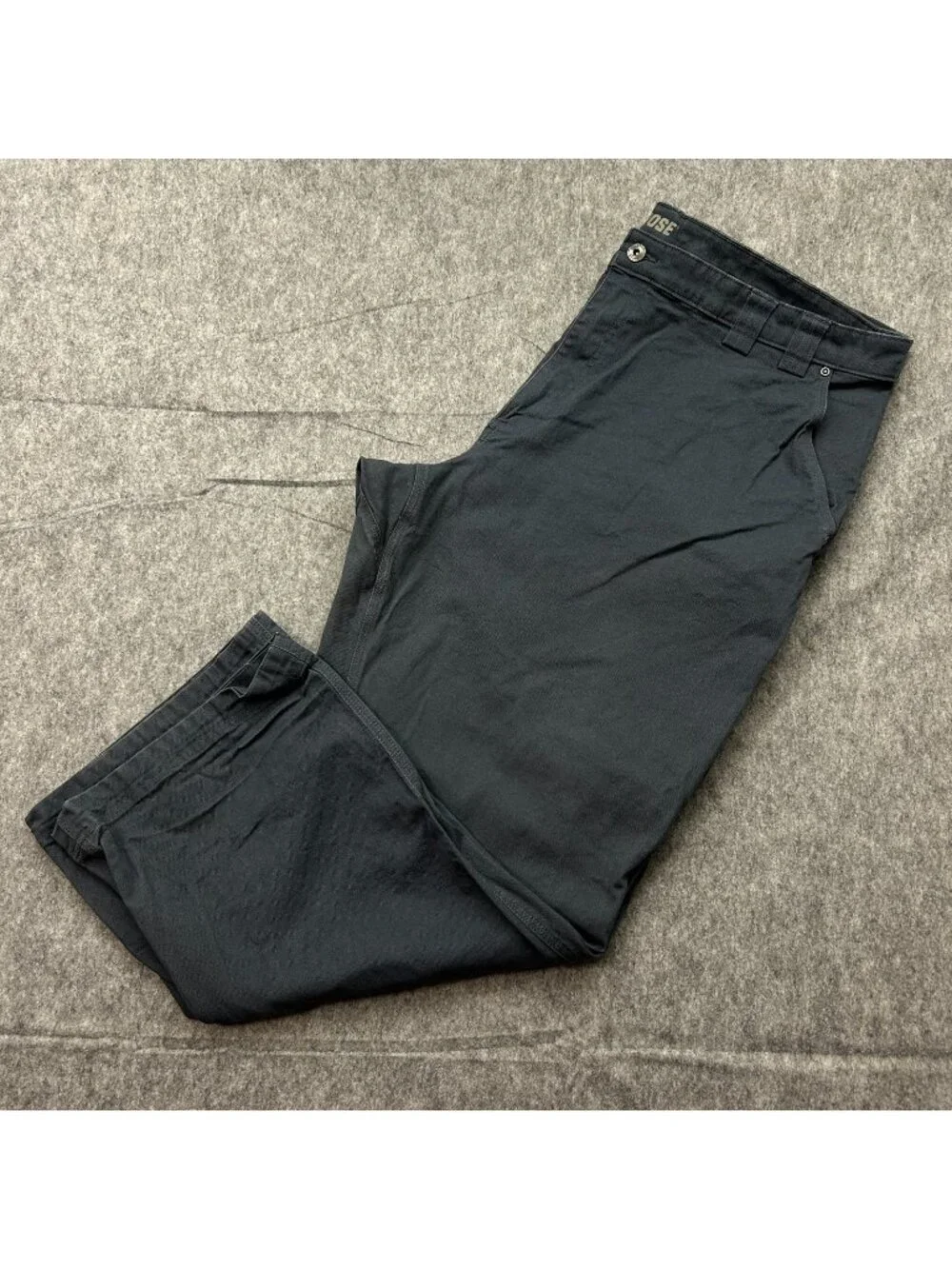 Duluth Trading Co Relaxed Fit Flex Fire Hose Pants Men's Size 46 X 30 Steel Blue